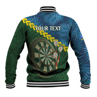 Personalised Solomon Islands Darts Baseball Jacket Tropical Leaves Melanesian Pattern LT14 - Polynesian Pride