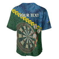 Personalised Solomon Islands Darts Baseball Jersey Tropical Leaves Melanesian Pattern LT14 - Polynesian Pride