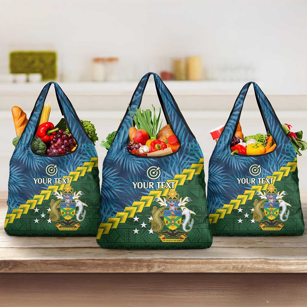 Personalised Solomon Islands Darts Grocery Bag Tropical Leaves Melanesian Pattern LT14 3-pack One Size Green - Polynesian Pride