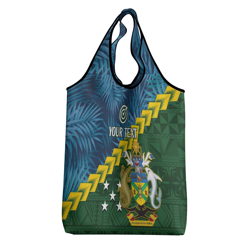 Personalised Solomon Islands Darts Grocery Bag Tropical Leaves Melanesian Pattern LT14 - Polynesian Pride