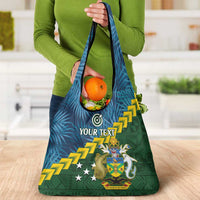 Personalised Solomon Islands Darts Grocery Bag Tropical Leaves Melanesian Pattern LT14 - Polynesian Pride