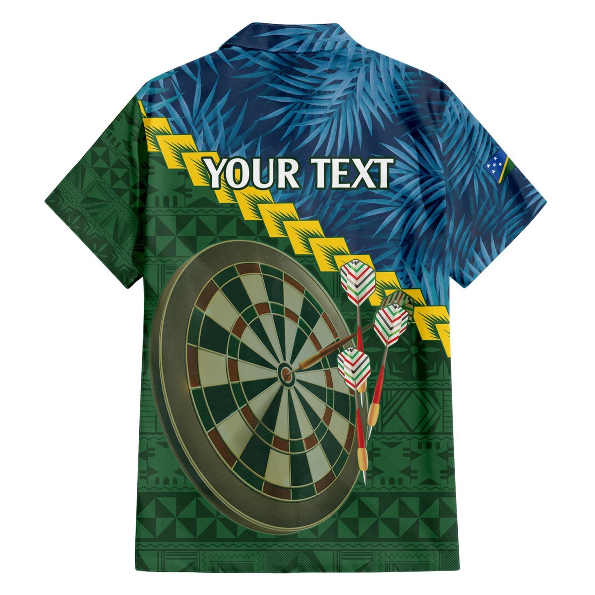 Personalised Solomon Islands Darts Hawaiian Shirt Tropical Leaves Melanesian Pattern LT14 - Polynesian Pride