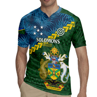 Personalised Solomon Islands Darts Rugby Jersey Tropical Leaves Melanesian Pattern LT14 - Polynesian Pride
