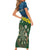 Personalised Solomon Islands Darts Short Sleeve Bodycon Dress Tropical Leaves Melanesian Pattern