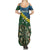 Personalised Solomon Islands Darts Summer Maxi Dress Tropical Leaves Melanesian Pattern