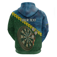 Personalised Solomon Islands Darts Zip Hoodie Tropical Leaves Melanesian Pattern LT14 - Polynesian Pride