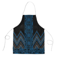Blue Aotearoa Mangopare Kowhaiwhai Niho Taniwha Apron Maori New Zealand LT14 Blue - Polynesian Pride