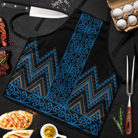 Blue Aotearoa Mangopare Kowhaiwhai Niho Taniwha Apron Maori New Zealand LT14 Blue - Polynesian Pride