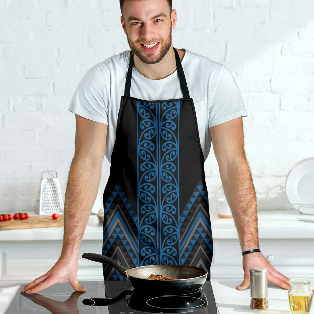 Blue Aotearoa Mangopare Kowhaiwhai Niho Taniwha Apron Maori New Zealand LT14 - Polynesian Pride