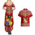 Tonga Rugby Couples Matching Summer Maxi Dress and Hawaiian Shirt 2023 World Cup Tongan Kupesi Ngatu Pattern LT14 - Polynesian Pride