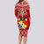 Tonga Rugby Long Sleeve Bodycon Dress 2023 World Cup Tongan Kupesi Ngatu Pattern LT14 - Polynesian Pride