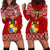 Custom Tonga Rugby Hoodie Dress 2023 World Cup Tongan Kupesi Ngatu Pattern LT14 - Polynesian Pride