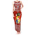 Custom Tonga Rugby Tank Maxi Dress 2023 World Cup Tongan Kupesi Ngatu Pattern LT14 Women Red - Polynesian Pride