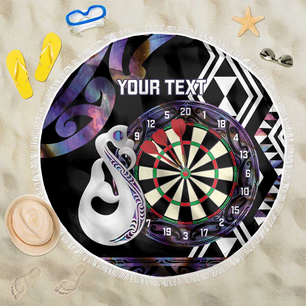 Personalised New Zealand Darts Beach Blanket Ngutukaka Manaia Taniko Luxury Purple LT14 One Size 150cm Purple - Polynesian Pride