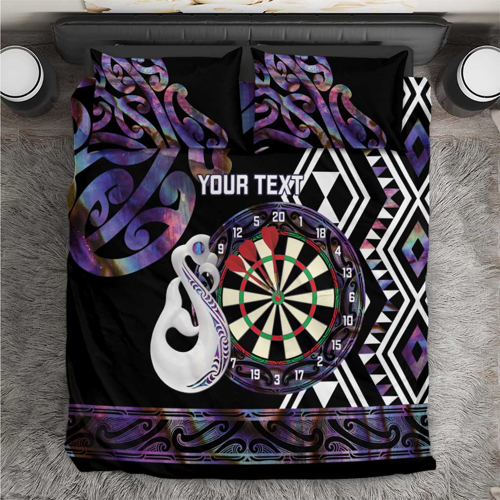 Personalised New Zealand Darts Bedding Set Ngutukaka Manaia Taniko Luxury Purple LT14 Purple - Polynesian Pride