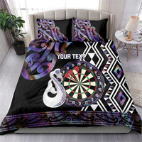 Personalised New Zealand Darts Bedding Set Ngutukaka Manaia Taniko Luxury Purple LT14 - Polynesian Pride