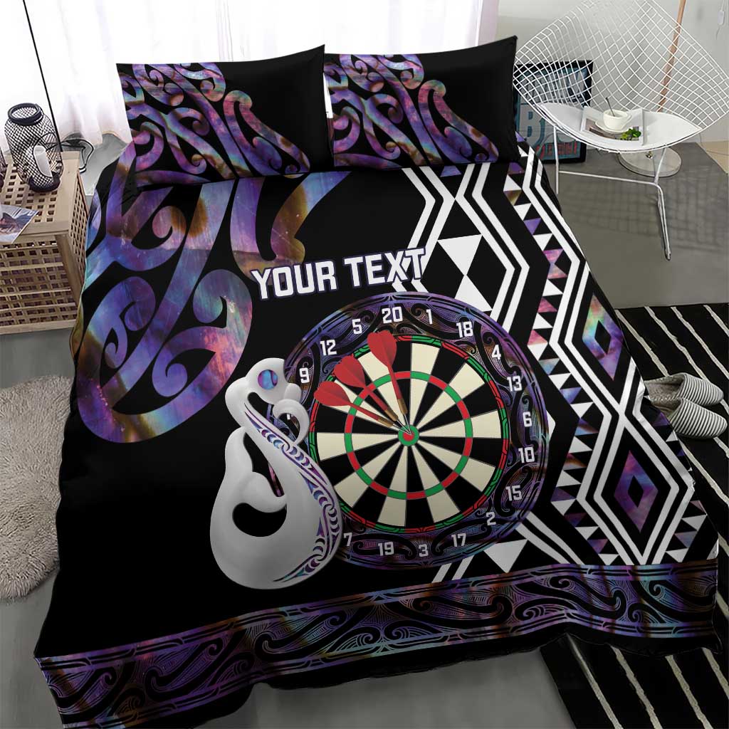 Personalised New Zealand Darts Bedding Set Ngutukaka Manaia Taniko Luxury Purple LT14 - Polynesian Pride