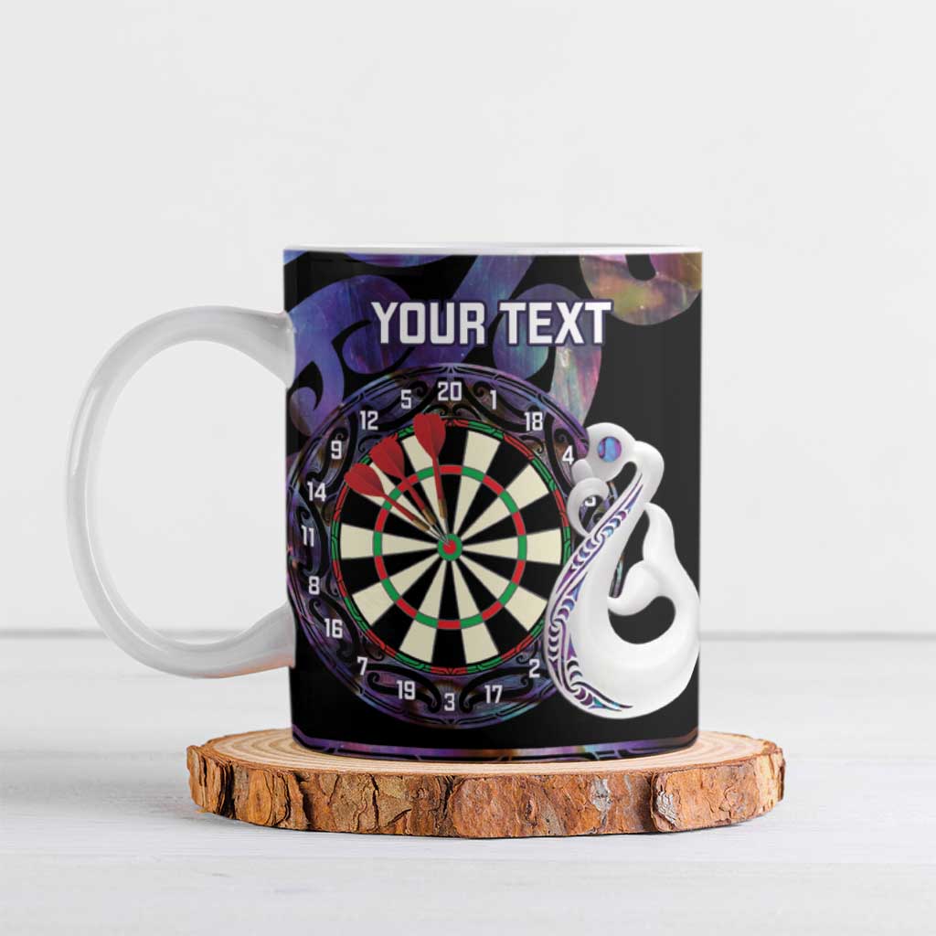 Personalised New Zealand Darts Ceramic Mug Ngutukaka Manaia Taniko Luxury Purple LT14 Purple - Polynesian Pride