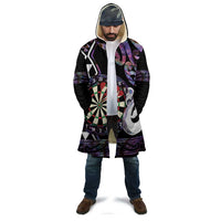 Personalised New Zealand Darts Cloak Ngutukaka Manaia Taniko Luxury Purple LT14 - Polynesian Pride