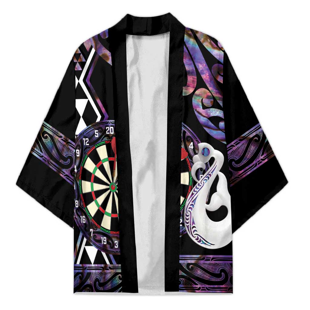 Personalised New Zealand Darts Kimono Ngutukaka Manaia Taniko Luxury Purple LT14 Unisex Purple - Polynesian Pride