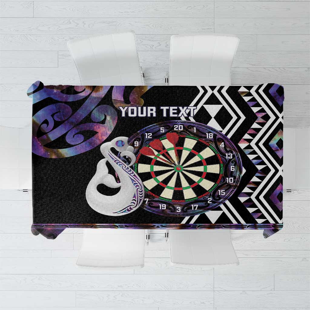 Personalised New Zealand Darts Tablecloth Ngutukaka Manaia Taniko Luxury Purple LT14 Purple - Polynesian Pride