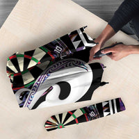 Personalised New Zealand Darts Umbrella Ngutukaka Manaia Taniko Luxury Purple LT14 - Polynesian Pride