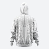 Niue White Sunday Hoodie Aho Tapu Fanau Hiapo Pattern LT14 - Polynesian Pride