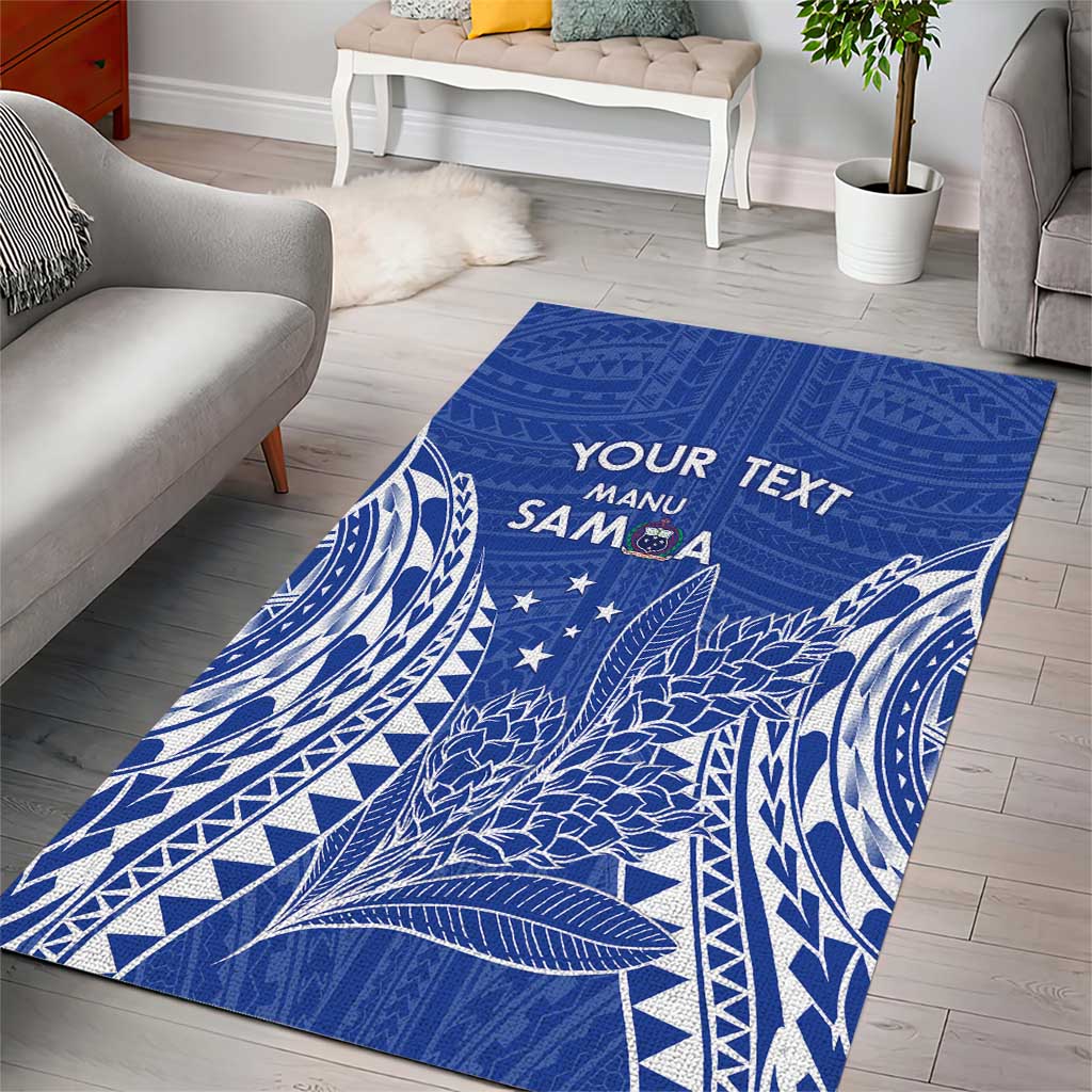 Custom Manu Samoa Rugby 2024 Area Rug Go Champions Samoan Tattoo LT14 - Polynesian Pride