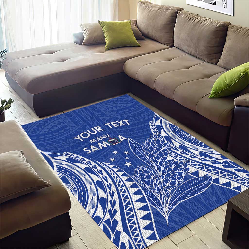 Custom Manu Samoa Rugby 2024 Area Rug Go Champions Samoan Tattoo LT14 - Polynesian Pride