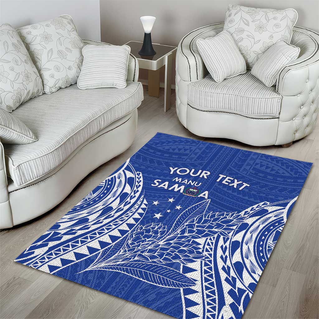 Custom Manu Samoa Rugby 2024 Area Rug Go Champions Samoan Tattoo LT14 - Polynesian Pride