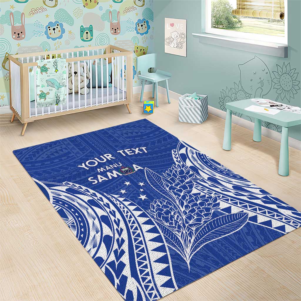 Custom Manu Samoa Rugby 2024 Area Rug Go Champions Samoan Tattoo LT14 - Polynesian Pride
