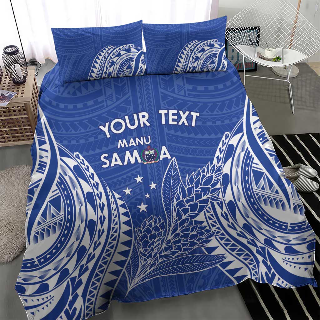 Custom Manu Samoa Rugby 2024 Bedding Set Go Champions Samoan Tattoo LT14 - Polynesian Pride