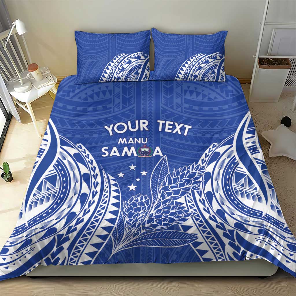 Custom Manu Samoa Rugby 2024 Bedding Set Go Champions Samoan Tattoo LT14 - Polynesian Pride