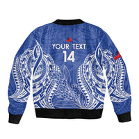 Custom Manu Samoa Rugby 2024 Bomber Jacket Go Champions Samoan Tattoo LT14 - Polynesian Pride