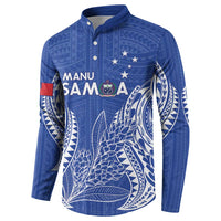 Custom Manu Samoa Rugby 2024 Button Sweatshirt Go Champions Samoan Tattoo LT14 - Polynesian Pride