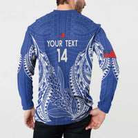 Custom Manu Samoa Rugby 2024 Button Sweatshirt Go Champions Samoan Tattoo LT14 - Polynesian Pride