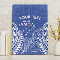 Custom Manu Samoa Rugby 2024 Canvas Wall Art Go Champions Samoan Tattoo LT14 Without Frame Blue - Polynesian Pride