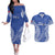 Custom Manu Samoa Rugby 2024 Couples Matching Off The Shoulder Long Sleeve Dress and Hawaiian Shirt Go Champions Samoan Tattoo