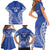 Custom Manu Samoa Rugby 2024 Family Matching Short Sleeve Bodycon Dress and Hawaiian Shirt Go Champions Samoan Tattoo