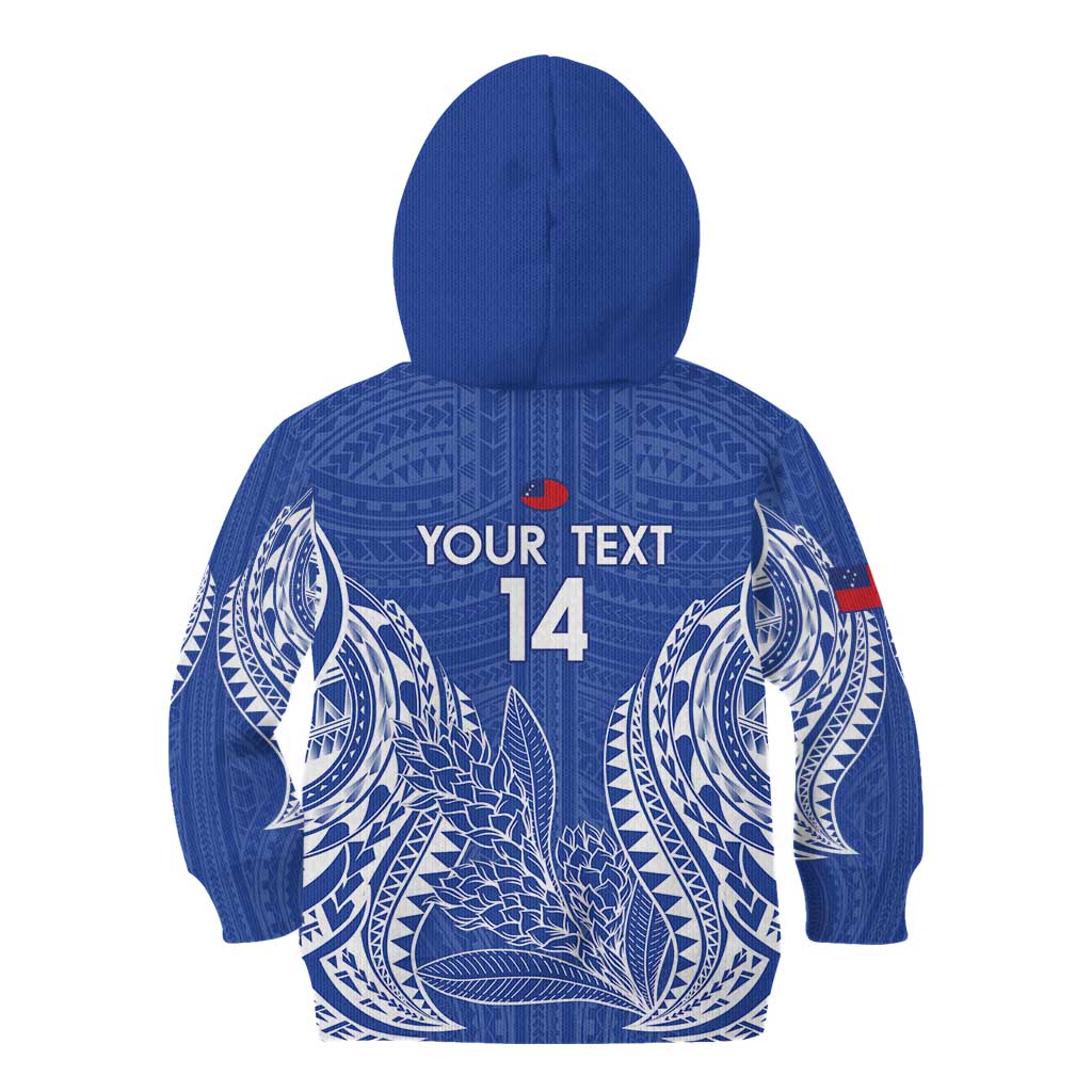 Custom Manu Samoa Rugby 2024 Kid Hoodie Go Champions Samoan Tattoo LT14 - Polynesian Pride