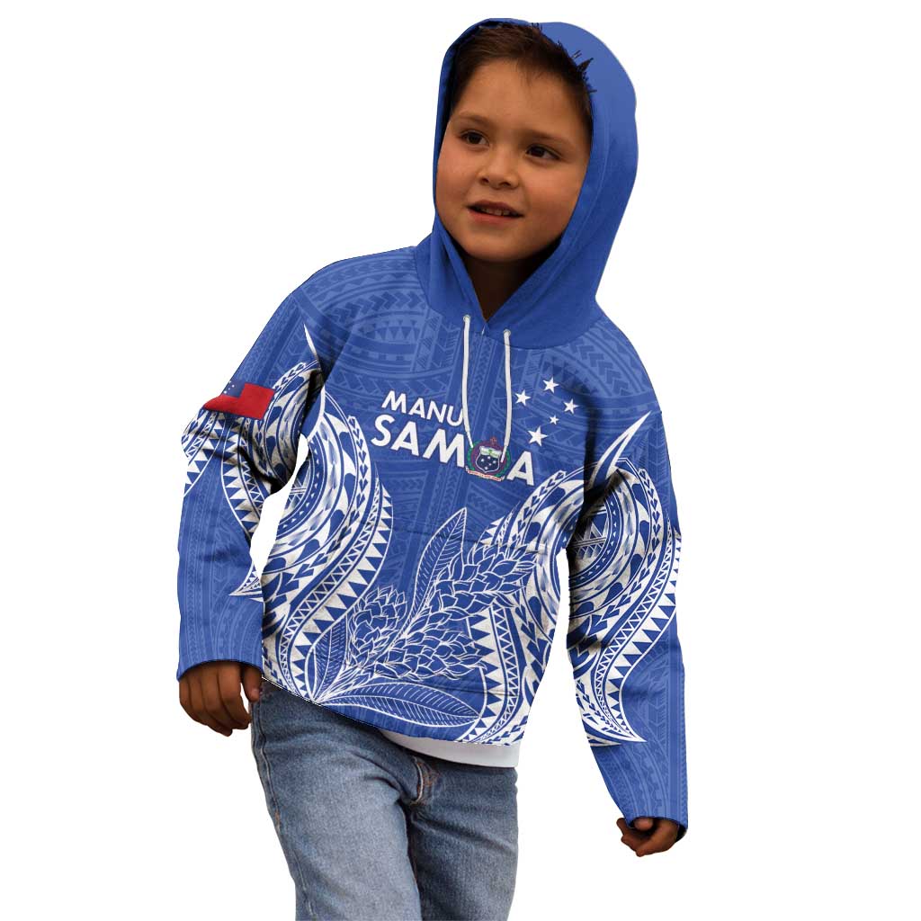 Custom Manu Samoa Rugby 2024 Kid Hoodie Go Champions Samoan Tattoo LT14 - Polynesian Pride