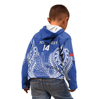 Custom Manu Samoa Rugby 2024 Kid Hoodie Go Champions Samoan Tattoo LT14 - Polynesian Pride
