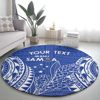 Custom Manu Samoa Rugby 2024 Round Carpet Go Champions Samoan Tattoo LT14 - Polynesian Pride