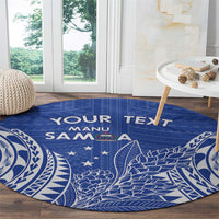 Custom Manu Samoa Rugby 2024 Round Carpet Go Champions Samoan Tattoo LT14 - Polynesian Pride