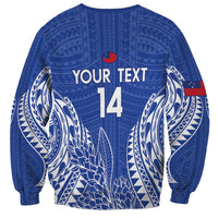 Custom Manu Samoa Rugby 2024 Sweatshirt Go Champions Samoan Tattoo LT14 - Polynesian Pride