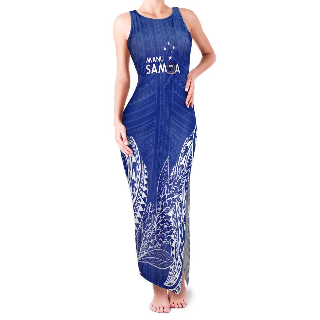 Custom Manu Samoa Rugby 2024 Tank Maxi Dress Go Champions Samoan Tattoo