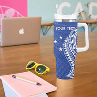 Custom Manu Samoa Rugby 2024 Tumbler With Handle Go Champions Samoan Tattoo LT14 - Polynesian Pride