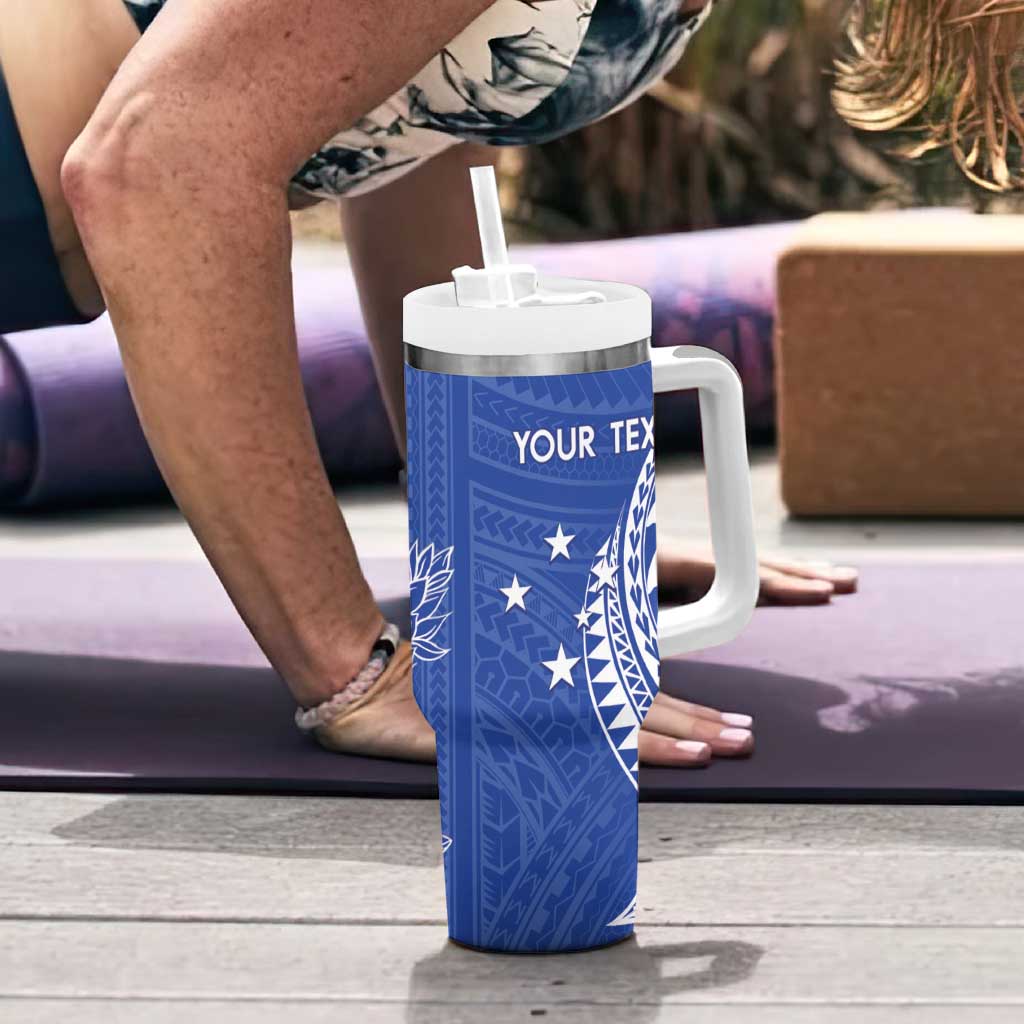 Custom Manu Samoa Rugby 2024 Tumbler With Handle Go Champions Samoan Tattoo LT14 - Polynesian Pride