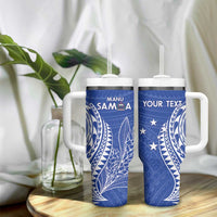 Custom Manu Samoa Rugby 2024 Tumbler With Handle Go Champions Samoan Tattoo LT14 - Polynesian Pride