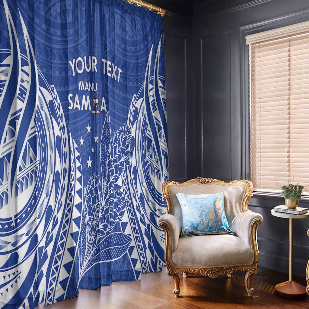 Custom Manu Samoa Rugby 2024 Window Curtain Go Champions Samoan Tattoo LT14 - Polynesian Pride